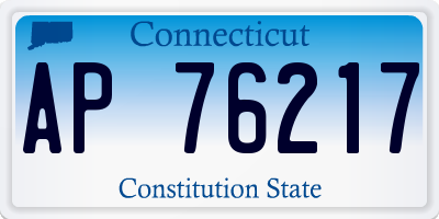 CT license plate AP76217