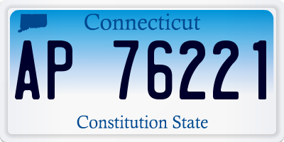CT license plate AP76221