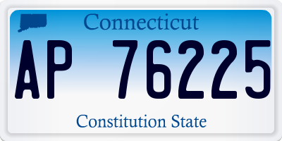 CT license plate AP76225