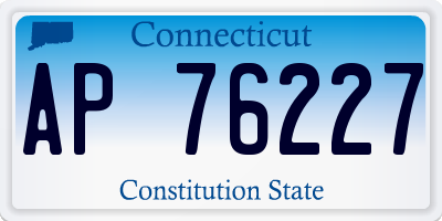 CT license plate AP76227