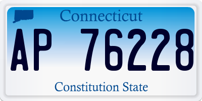 CT license plate AP76228