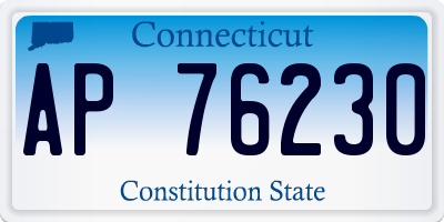 CT license plate AP76230