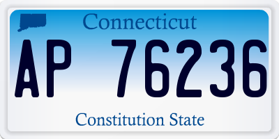 CT license plate AP76236