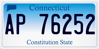 CT license plate AP76252