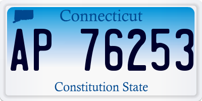 CT license plate AP76253