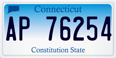 CT license plate AP76254