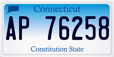 CT license plate AP76258