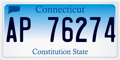 CT license plate AP76274