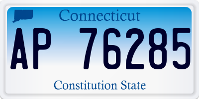CT license plate AP76285