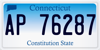 CT license plate AP76287