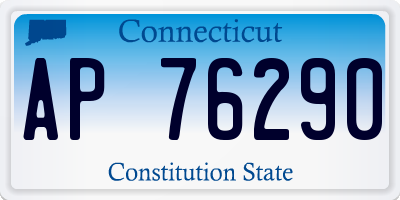 CT license plate AP76290