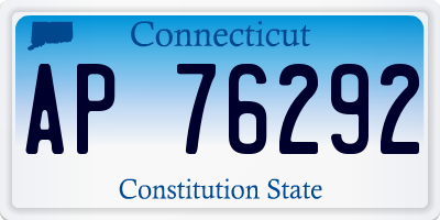 CT license plate AP76292