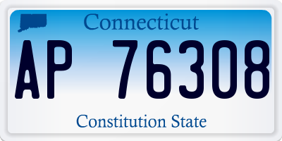 CT license plate AP76308