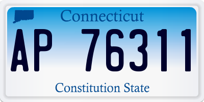 CT license plate AP76311
