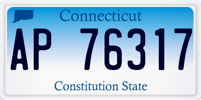 CT license plate AP76317