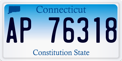 CT license plate AP76318