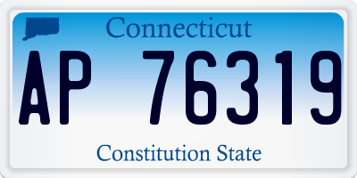 CT license plate AP76319