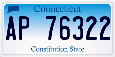 CT license plate AP76322