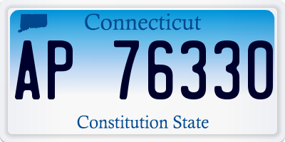 CT license plate AP76330