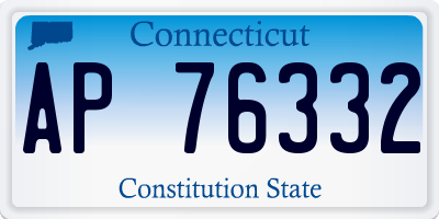 CT license plate AP76332