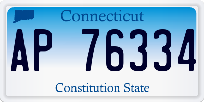 CT license plate AP76334