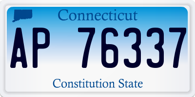 CT license plate AP76337
