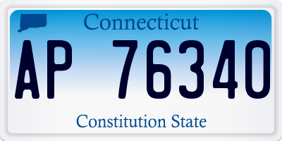 CT license plate AP76340