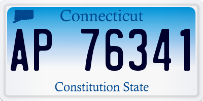 CT license plate AP76341