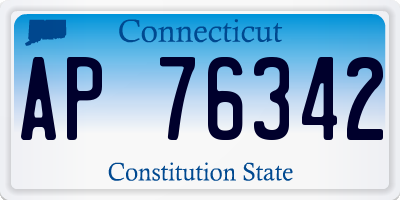 CT license plate AP76342