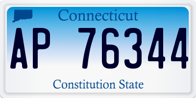 CT license plate AP76344