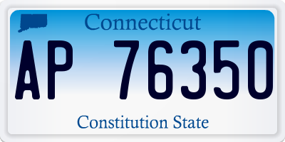 CT license plate AP76350
