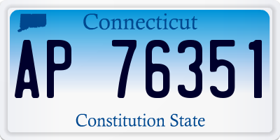 CT license plate AP76351