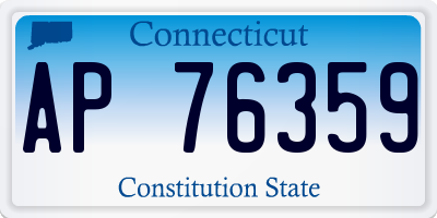 CT license plate AP76359