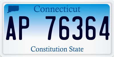 CT license plate AP76364