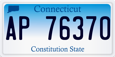 CT license plate AP76370