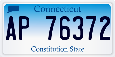 CT license plate AP76372