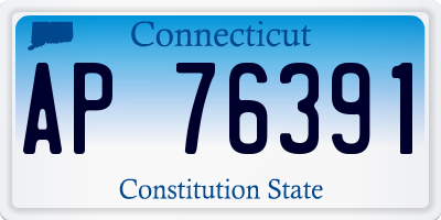 CT license plate AP76391