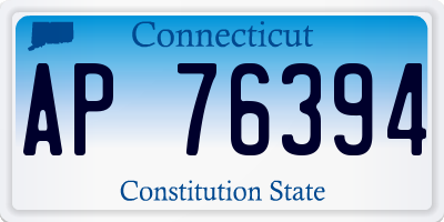 CT license plate AP76394