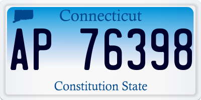 CT license plate AP76398
