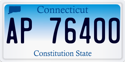 CT license plate AP76400