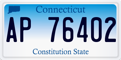 CT license plate AP76402