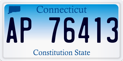 CT license plate AP76413