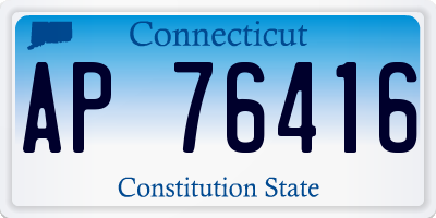 CT license plate AP76416
