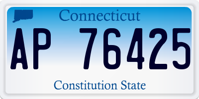 CT license plate AP76425