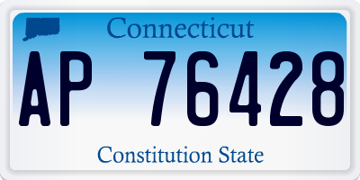 CT license plate AP76428
