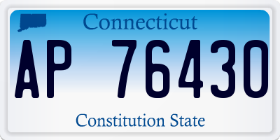CT license plate AP76430