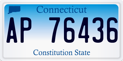 CT license plate AP76436