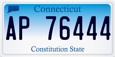 CT license plate AP76444
