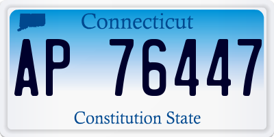 CT license plate AP76447