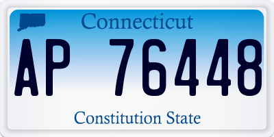 CT license plate AP76448